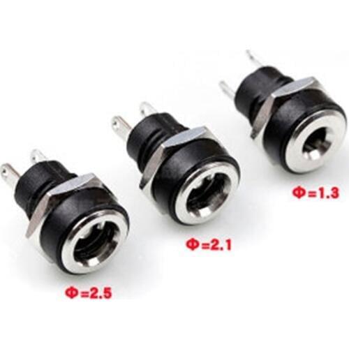 10pcs DC Power Adapter DC Jack Connector DC022B 5.5 X 2.5mm 5.5 X 2.1 mm 3.5 X 1.3 mm