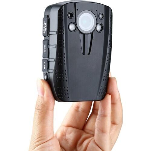 128GB Police Camera Ambarella Wearable Mini Comcorder DVR HD 1296P Remote Control Body Worn Cam 3000mAh Battery
