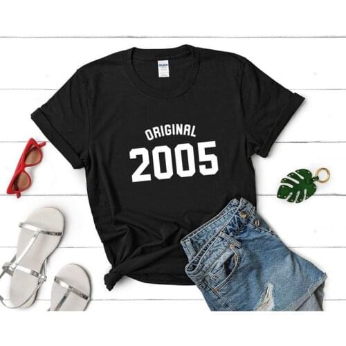 16th birthday gift shirt unisex original 2005 party 100%Cotton Plus Size Female Clothing O Neck Short Sleeve Top Tee Streetwear