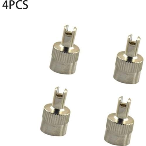 4pcs Copper Slotted Head Vehicle Tire Wheel Tool Cap Valve Caps US Type Core Removal Tool For Cars Vehicles