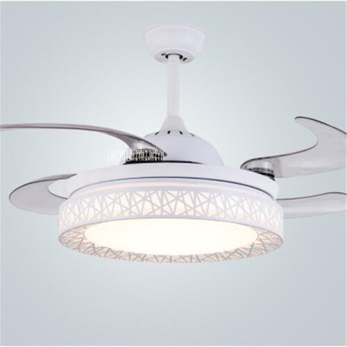 9024 36inch Chinese Retro Electric Pendant Fan With Led Modern Simple Birds Nest LED Invisible Ceiling Fan Light 110/220V