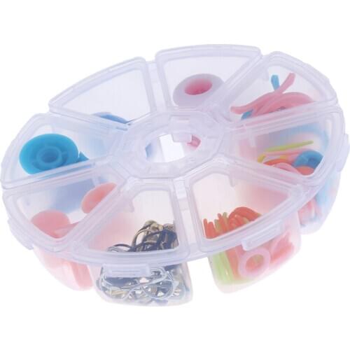 96 Pieces Knitting Crochet Sewing Accessories Supplies Tools Kit Plastic Markers Holder Counter Markers with Clear Storage Case