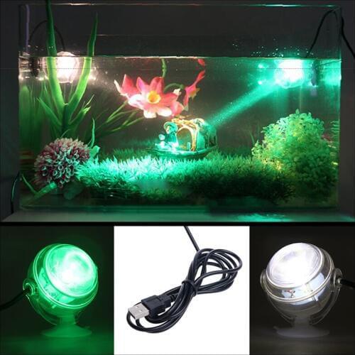 Aquarium Fish Tank Submersible LED Spotlight Lighting Underwater Lamp EU Plug