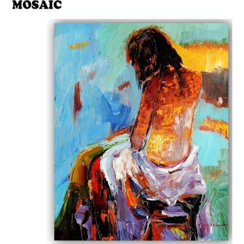 Diamond Embroidery DIY Diamond Painting Color beautiful Women Back Diamond Painting Cross Stitch Rhinestone Decoration