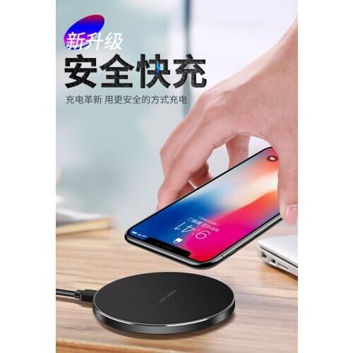 QI 10W Fast Charge Wireless Charger for iPhone 11 XR XS xs max 8 plus Round Slim Wireless Charger for samsung huawei type C