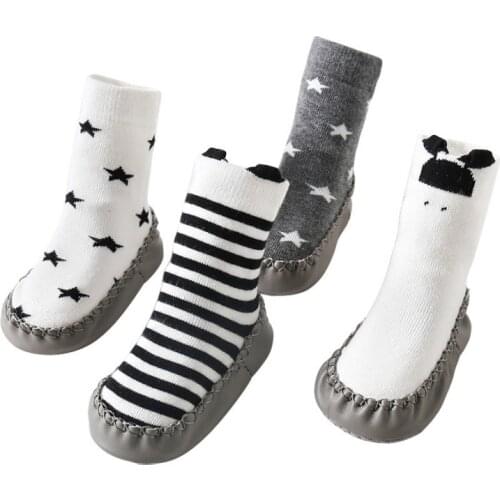 Baby Shoes Foot Socks Children Infant Slipper Socks Cartoon Socks Baby Gift Indoor Floor Socks Anti-Slip Thick Socks Hot