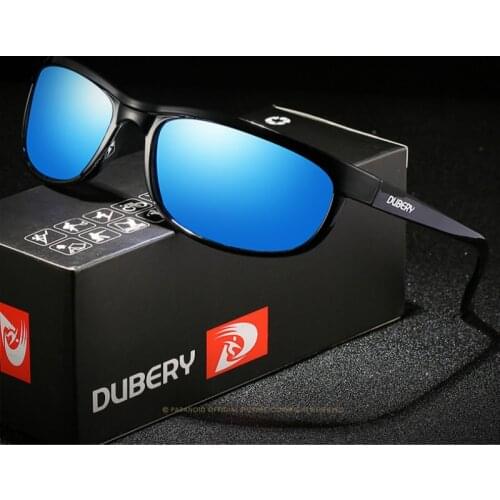 DUBERY Vintage Sunglasses Polarized Mens Sun Glasses For Men UV400 Shades Driving Black Square Oculos Male 8 Colors Model 2027