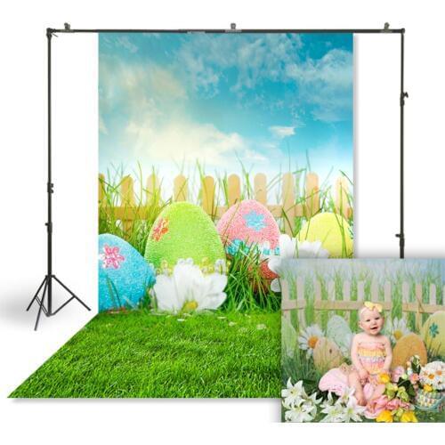 HUAYI Easter Day Photography Backdrop Newborns Baby Child Easter Spring Photo Booth Background Studio Portraits Backdrop W-3822