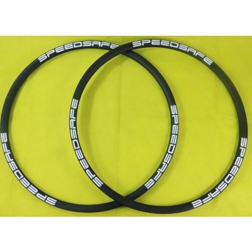 SPEEDSAFE Ultra Light 265g 650B 27mm wide MTB XC carbon bicycle rims 25mm deep 27.5er hookless 24H 28H 32H clincher tubeless