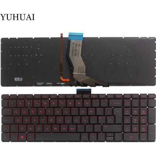 UK Keyboard for HP 15-an000ur 15-an001ur 15-an002ur 15-an003ur 15-an050nr 15-an051dx Laptop Keyboard with red Backlit
