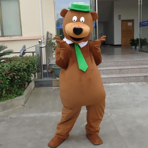 Yogi Bear Mascot Costume Animal Anime Cosplay Kits Mascotte Cartoon Theme Fancy Dress Carnival Costume