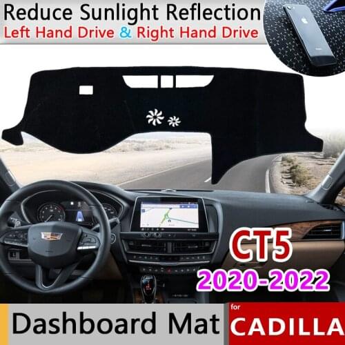 Car Dashboard Cover Dash Board Mat Carpet Pad for Cadillac CT5 CT5-V 2020 2021 2022 Protection Sunshade Cape Cushion Accessories