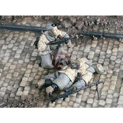 1:35 Scale Die-cast Resin 2 Character Scenes Of German Soldiers Of World War II Need To Be Assembled And Colored By Themselves
