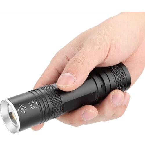 Mini Highlight Flashlight Aluminum Alloy USB Rechargeable Telescopic Flashlight Working Light