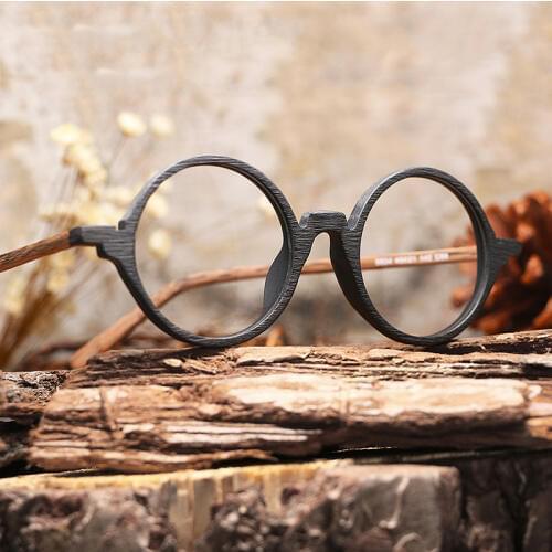 Men Women Myopia glasses Wooden Frame with Clear Lenses Brand Design Eyeglass