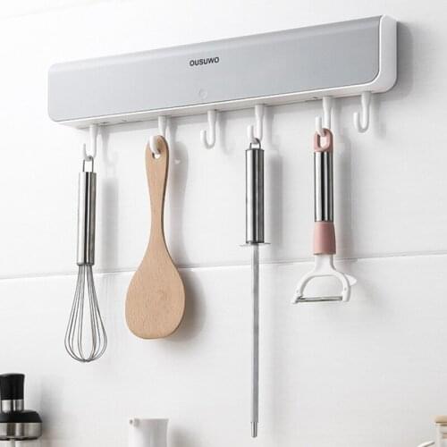 Wall-Mounted Storage Rack Shelf Storage Box With Hook For Bathroom Door Punch-Free Clothes Key Organizer Kitchen Accessories