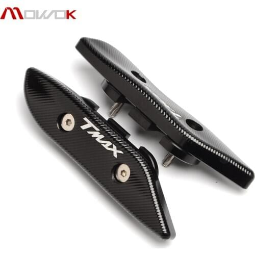 NEW with T-MAX LOGO For Yamaha TMAX 530 2012-2016 TMAX SX/DX 2017-2018 Motorcycle CNC Aluminum Mirror Hole Cap Cover Black