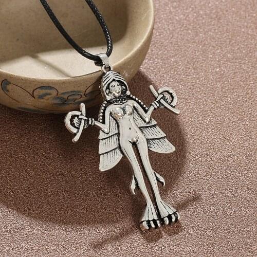 Vintage Punk Innana / Ishtar Pendant Necklace Demon Sigil Pendant Luciferian Satanic Amulet Talisman Chain Necklace Occult Gift