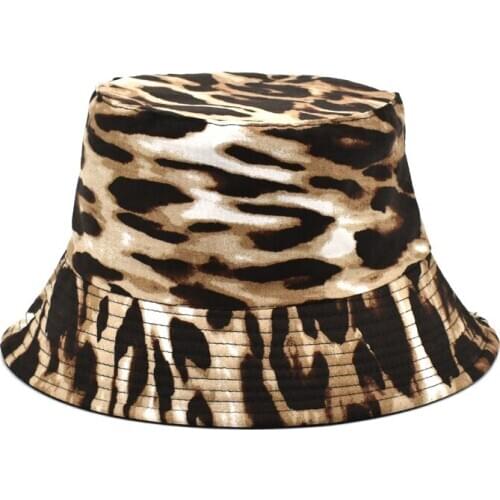 2020 Hot Sale Leopard Print Bucket Hat Fisherman Hat Outdoor Travel Hat Men And Women Sun Hat Hip Hop Hat M71