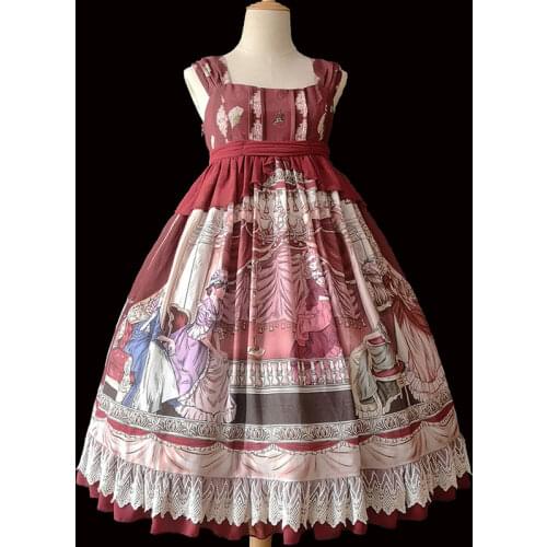 Opera House ~ Sweet Printed High Waisted Lolita JSK Dress by Infanta