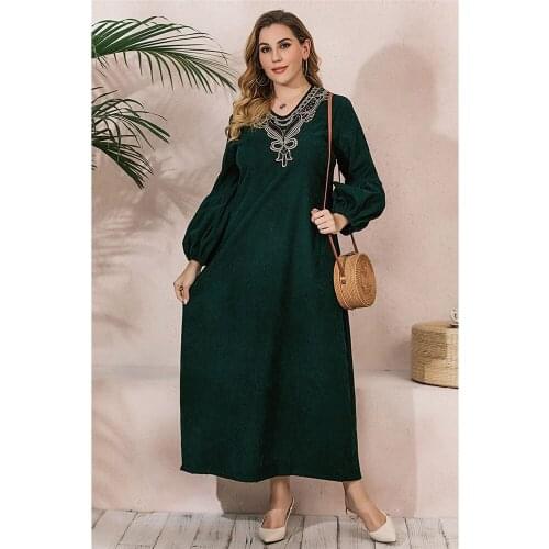 Plus Size 5XL Abaya Kaftan Women Muslim Hijab Dress Dubai Turkish Caftan Puff Sleeve Long Maxi Robe Islamic Clothing Bangladesh