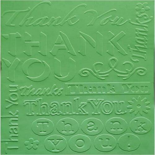 Thank you plastic embossing folder for card making stationary paper crafts stencil cutting die background