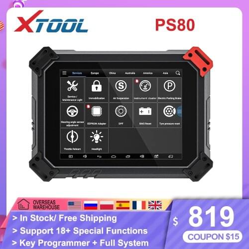 XTOOL PS80 Professional OBD2 Automotive Full System Diagnostic tool ECU Coding ps 80 Free update online
