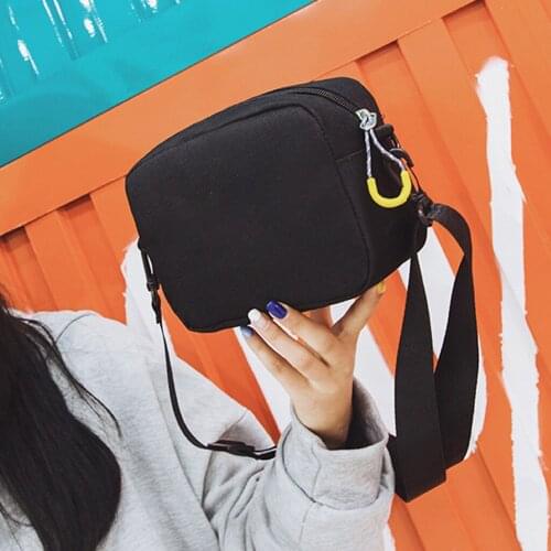 Women Shoulder Bag Fashion Pure Color Casual Tote Outdoor Bag Canvas Handbag Zipper Messenger Bags Sac Main Femme #T1P