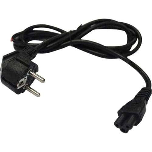 1M EU Universal Adapter Cable 3 Prong 2 Pin AC Laptop Power Cord Charge Adapter Cable Computer Adapter Cables Connectors