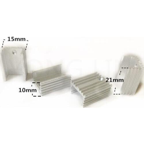 10pcs heatsinks extrusion aluminum heatsink 15*10-21 to-220 aerotron Transistor heatsink