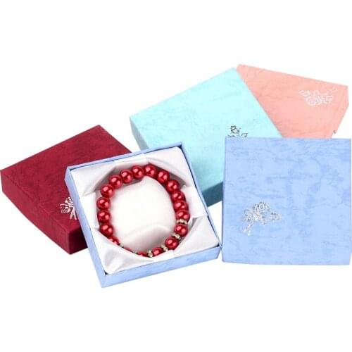 12pcs Cardboard Jewelry Boxes Packaing Mixed Color Square Cases For Earrings Bangle Bracelet Display 8.8x8.8x2.2cm