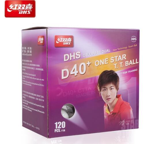 120 PCS DHS 1-Star D40+ Table Tennis Balls New Material 1-Star Seamed Plastic Poly Ping Pong Balls