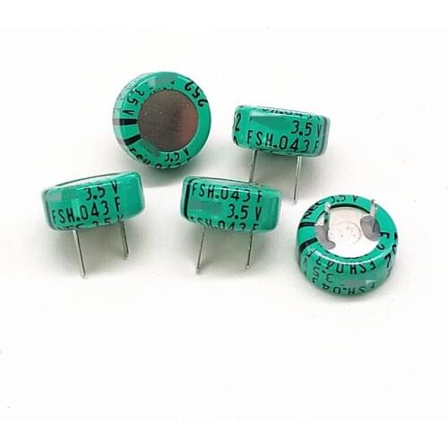 5pcs FSH 3.5V 0.043F Energy Storage Memory Replaces 3.6V Button capacitor 3.5V0.043F