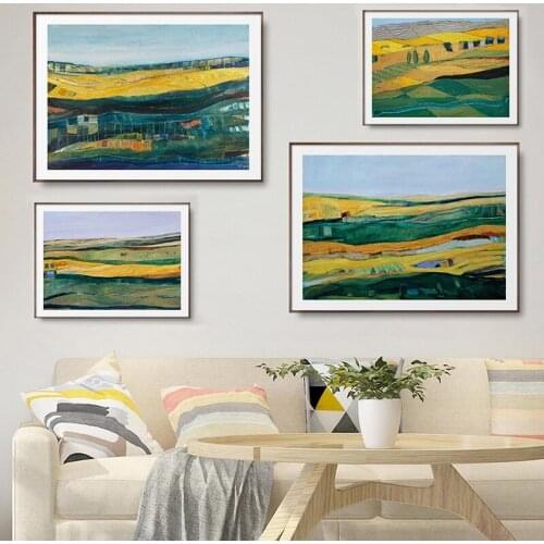 Abstract Landscape Canvas Painting Nordic Horizontal Poster And Print Wall Art Pictures For Living Room Home Decoration No Frame