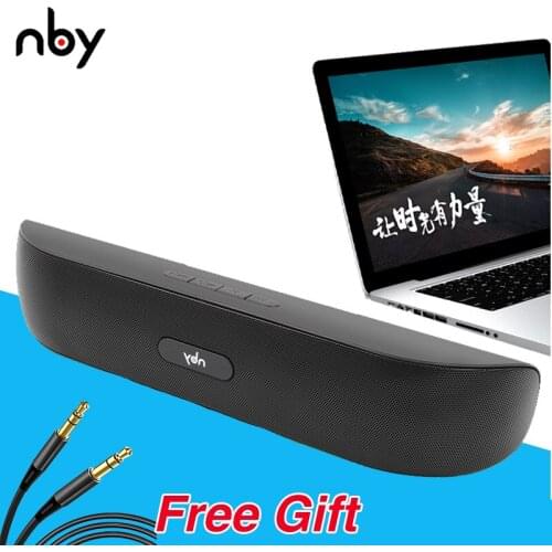 Nby008 Portable Bluetooth Speaker Fm Radio Wireless Speaker System 3D Stereo Music Woofer Boombox Big Computer Speakers Bass 10w