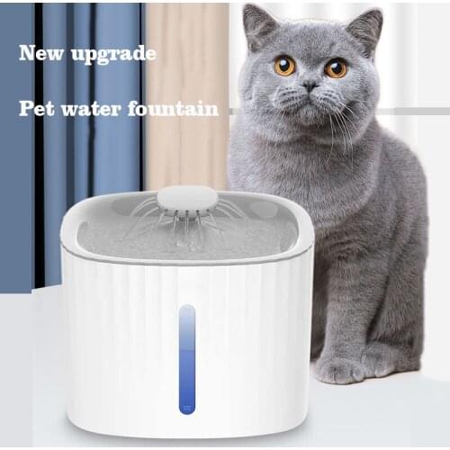 Fountain Pet Water Dispenser LED Night Light Automatic Water Cycle Suitable For Meow Dog Water Feeder Silent Water Filter