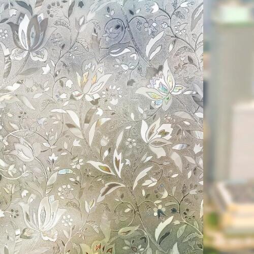 100X45cm Home Privacy Decor Bathroom Home Decor No Glue Adhesive Self Frosted Stained Sticker Glass Static Window Film