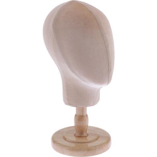 20" Cork Cloth Block Head Mannequin Mainkin Head for Wig Making Drying Styling Coloring, Hat Holder Display - Black/Coffee/Skin