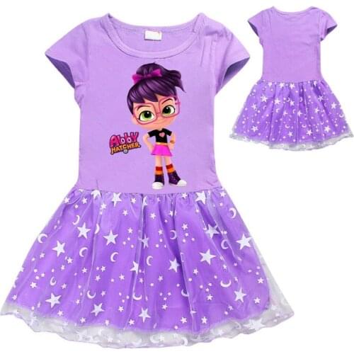 Abby Hatcher Toddler Girl Summer Clothes 2021 Dress for Girls Knee-Length Dresses for Girls 3 and 12 Years Old Big Girls Dress