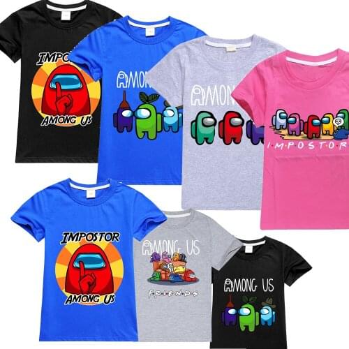 HOT Game Among of Us Kids T-Shirt Print Girls Funny Clothes Boys Costume Children Summer Tops Game Kids Clothes Baby Tshirts