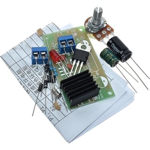 LM317 Adjustable Power Supply Kit Continuous Adjustable DC Power Supply DIY Teaching Training Parts