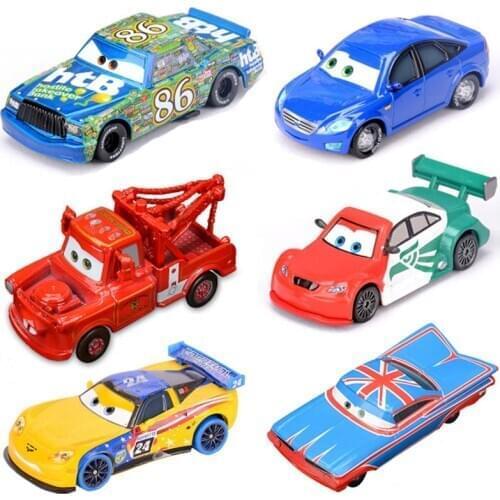 Disney Pixar Car 3 Lightning McQueen Chick Hicks Mater 1:55 Vehicle Metal Alloy Car Toys New Year Christmas Gift for Boys