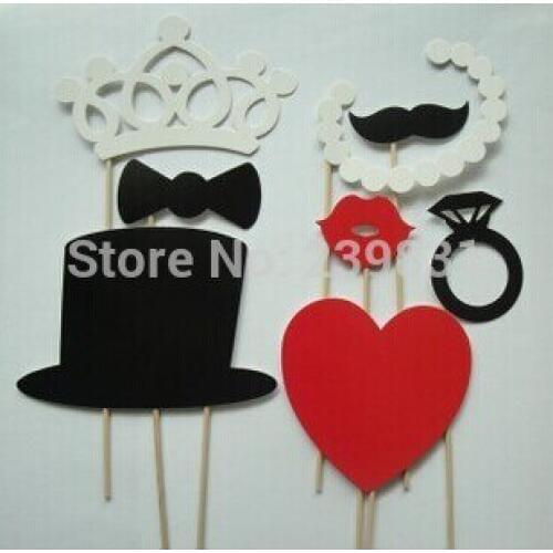 Wedding & Events Set of 8 Mustache On A Stick Wedding Party Photo Booth Props Photobooth Masks Bridesmaid Gifts, 50 SETS/LOT