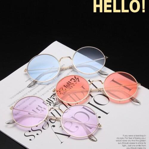 Rimless Round Frame Sunglasses For Women Eyeglasses Luxury Brand Designer Ocean Lens Sun Glasses Vintage Lunette Shades Trend