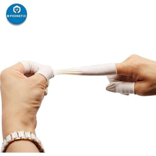 50/100PCS Disposable Latex Rubber Finger Cots Anti-static Fingertips Protector Gloves for Cleaning Parts Phone Repair Hand Tools