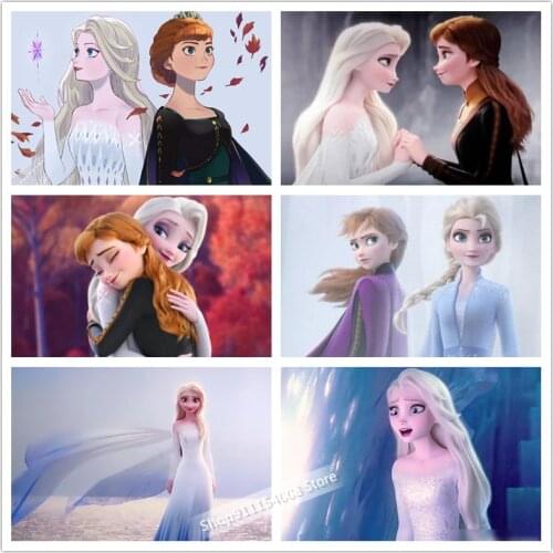 Full Round Disney Diamond Painting Frozen 5D DIY Diamond Embroidery Princess Rhinestones Mosaic Picture Home Decoration Gift