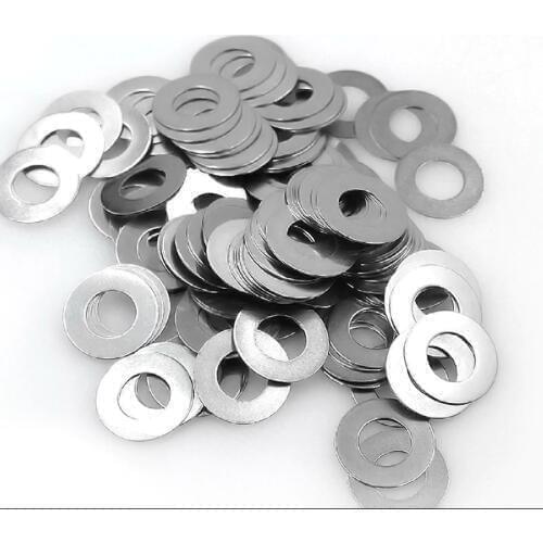 10/20/50/100pcs Stainless Steel M12 Ultra-thin Flat Washer Gaskets flat Thin washer shim Thickness 0.2 0.3 0.5 0.8 1 Gap washer