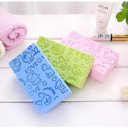 Cute Cartoon Bath Sponge Super Cleaner Multifunctional Massage Shower Cleaning Sponge Exfoliating Body Cleaning Scrubber Eponge