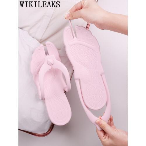 Ladies Slippers Summer Slippers Foldable Fashion Flip Flops Women Unisex Shoes Designer Slides Beach Slippers Ladies Flip Flops
