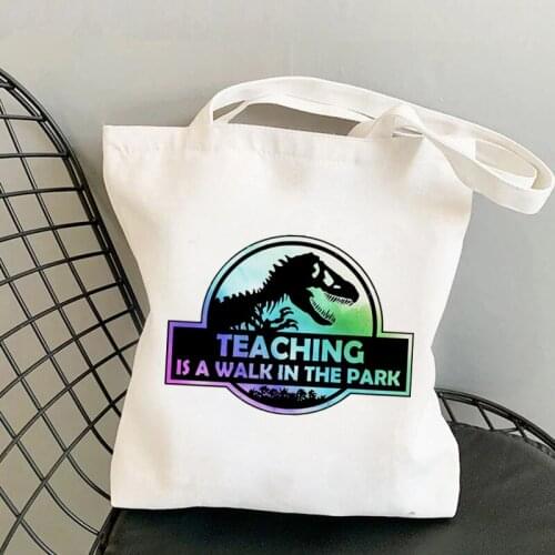 Supplies Teaching Is A Walk in the Park Printed Tote Bag women Harajuku shopper Shoulder girl shopping bag Lady gift Canvas Bag
